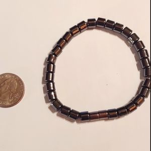 Two magnetic hematite bracelets
